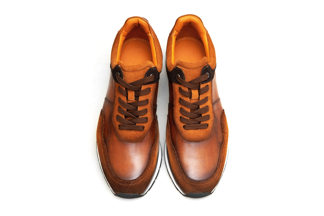 Luxury Leather Runner Sneakers