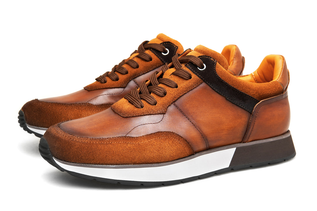Luxury Leather Runner Sneakers