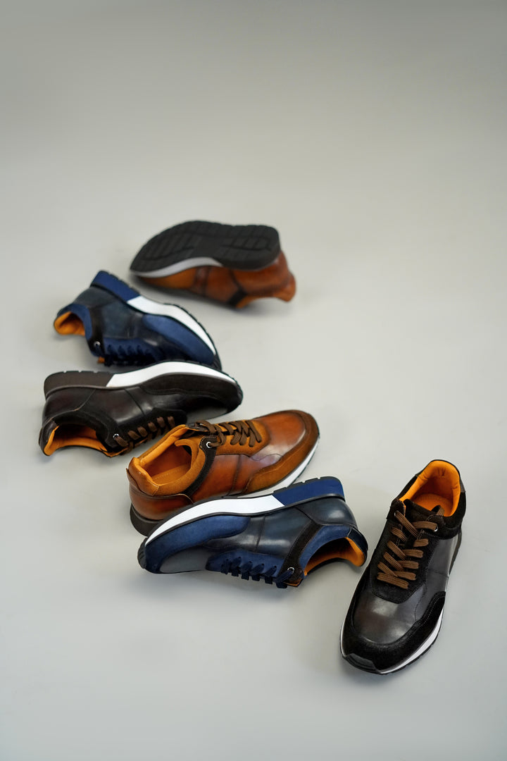 Luxury Leather Runner Sneakers