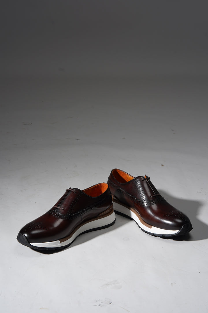 Handmade Leather Brogue Sneakers