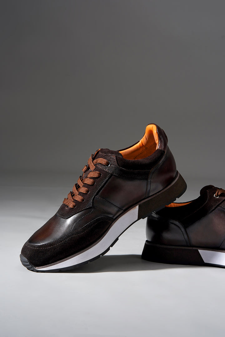 Luxury Leather Runner Sneakers