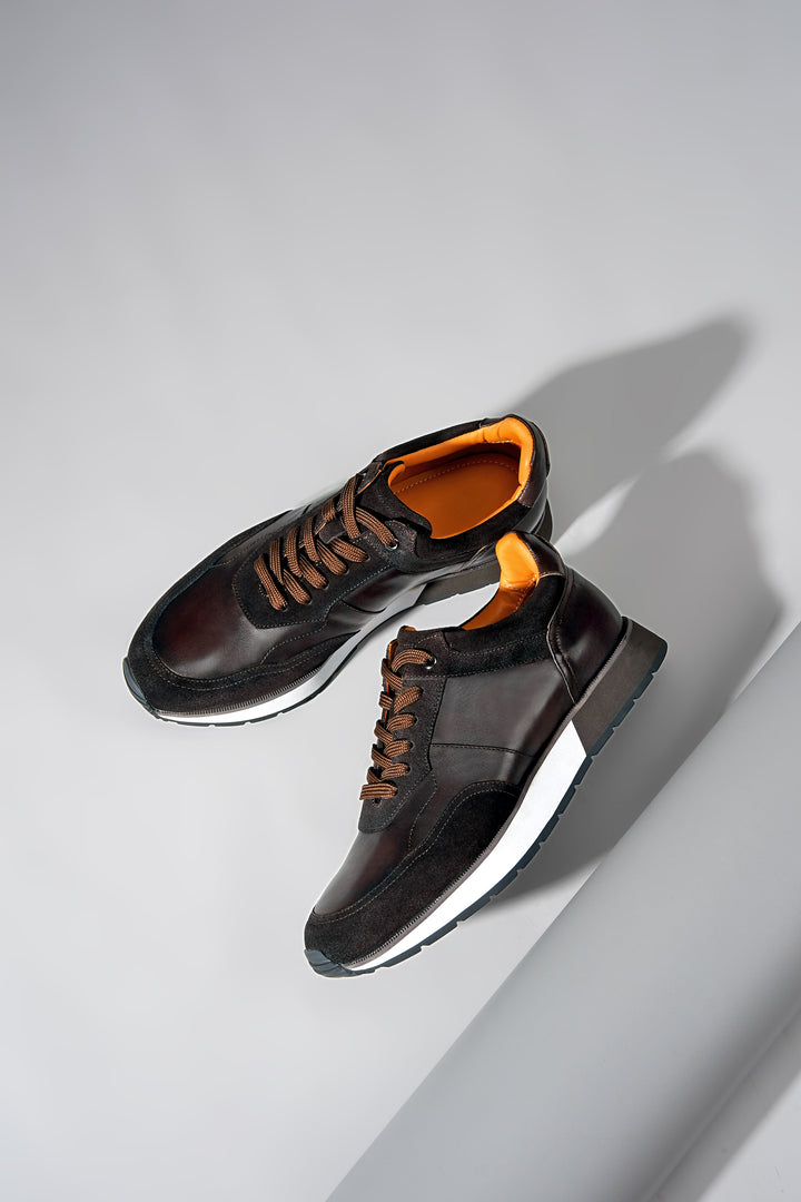 Luxury Leather Runner Sneakers