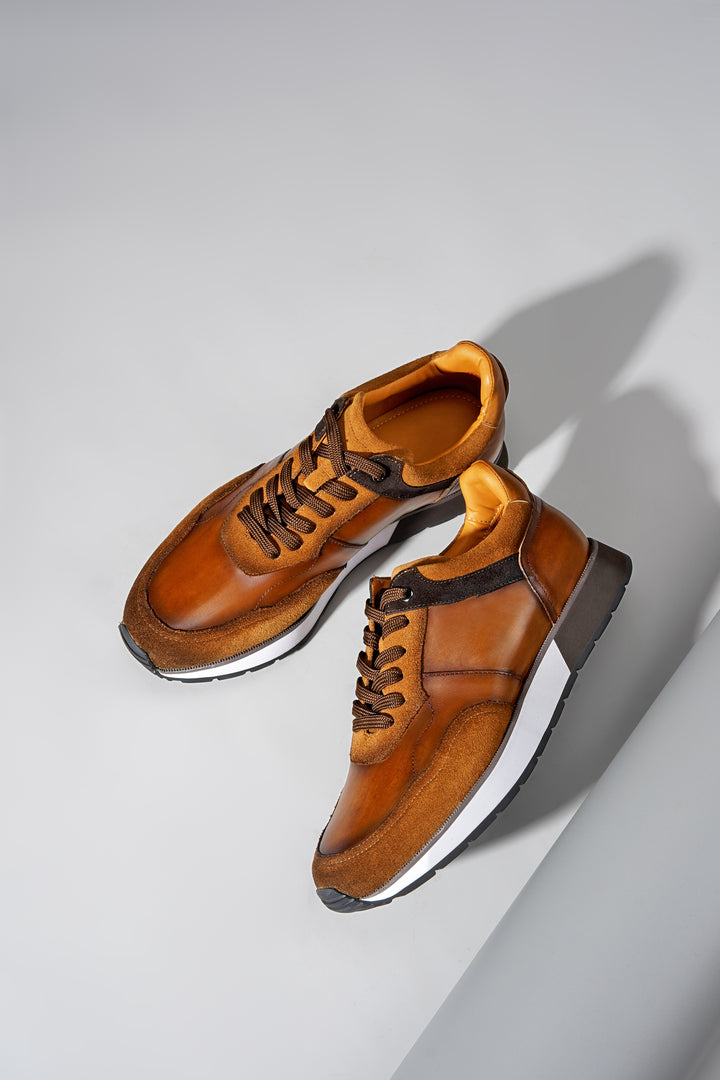 Luxury Leather Runner Sneakers