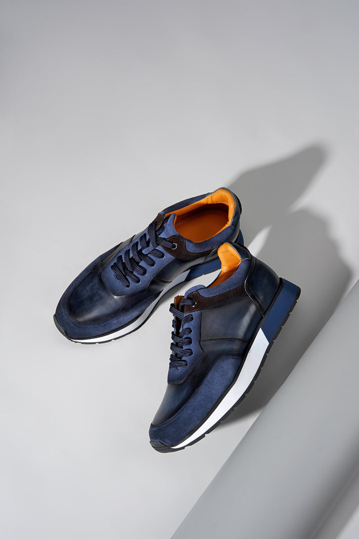 Luxury Leather Runner Sneakers