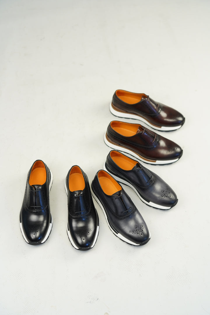 Handmade Leather Brogue Sneakers