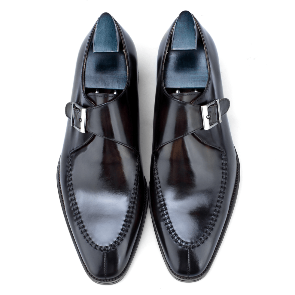 Handmade Monkstrap Moc Toe Shoes | Premium Italian Leather – Afloir