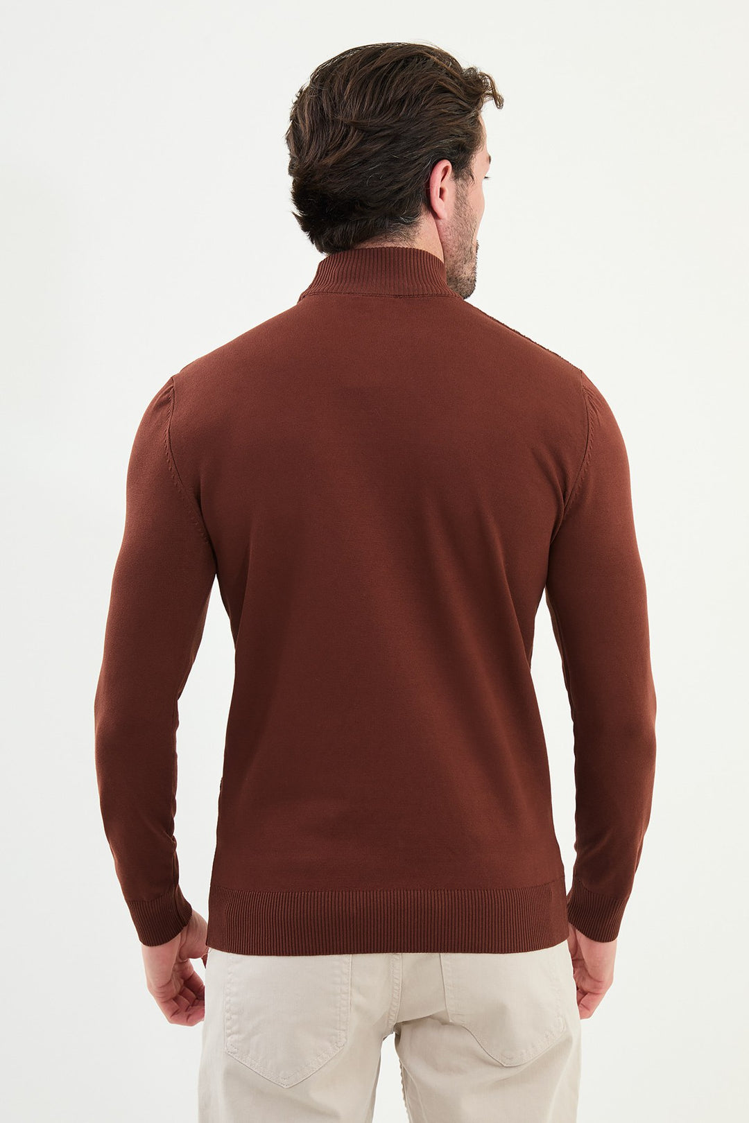 Classic Patterned Turtleneck - Tile