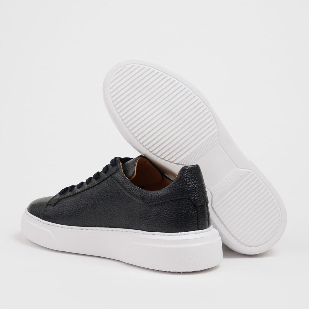 POOL SOLE LEATHER SNEAKERS SHOES - NAVY BLUE