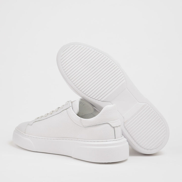 POOL SOLE LEATHER SNEAKERS SHOES - WHITE