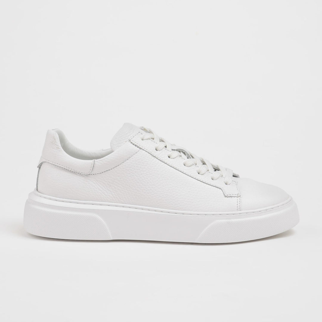 POOL SOLE LEATHER SNEAKERS SHOES - WHITE