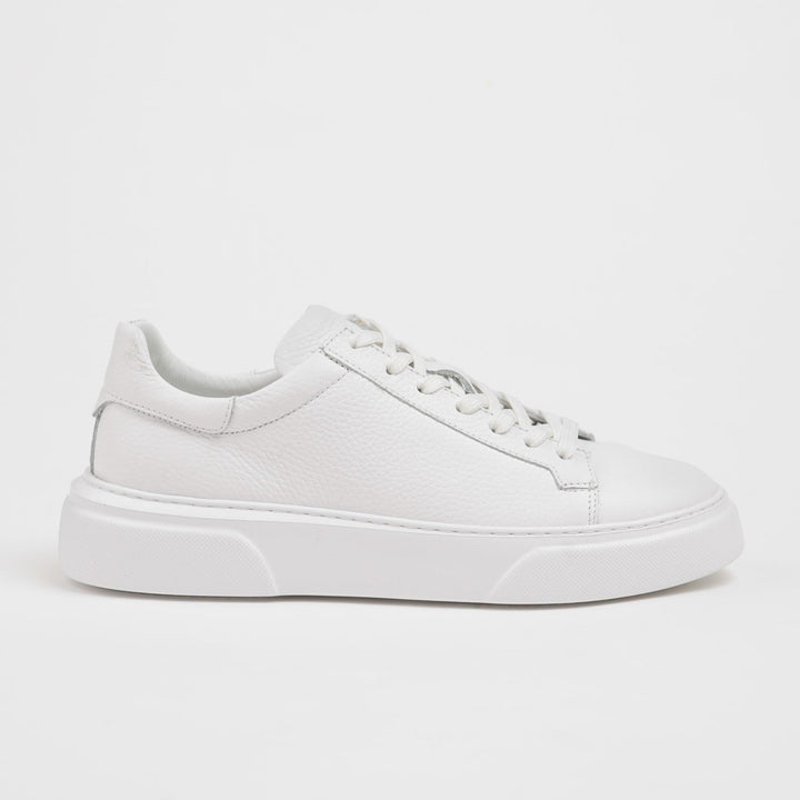 POOL SOLE LEATHER SNEAKERS SHOES - WHITE
