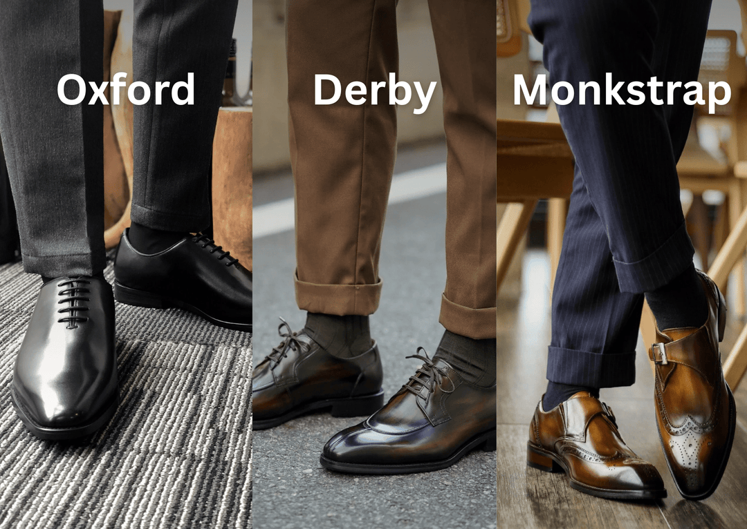 👞 Oxford vs Derby vs Monk Strap Shoes – What’s the Difference & Which One is Right for You?