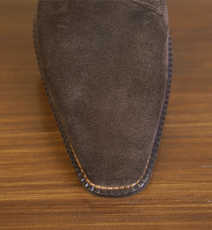 The Suede Monkstrap - Coffee