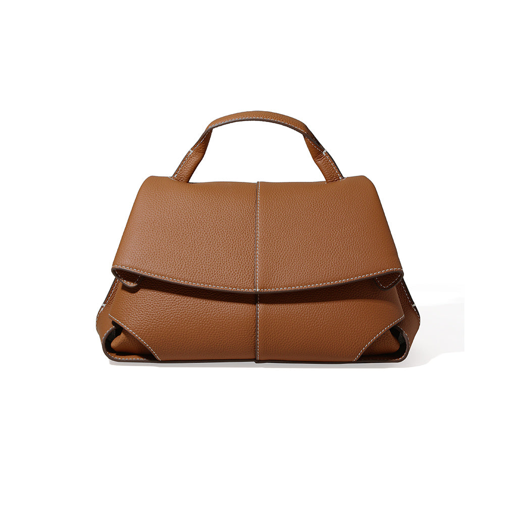 Brown leather handbag 