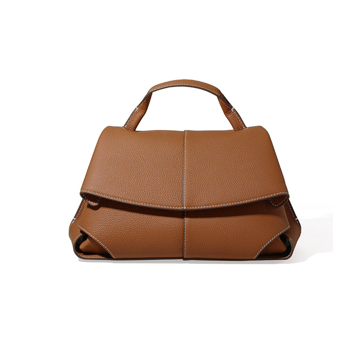 Brown leather handbag 