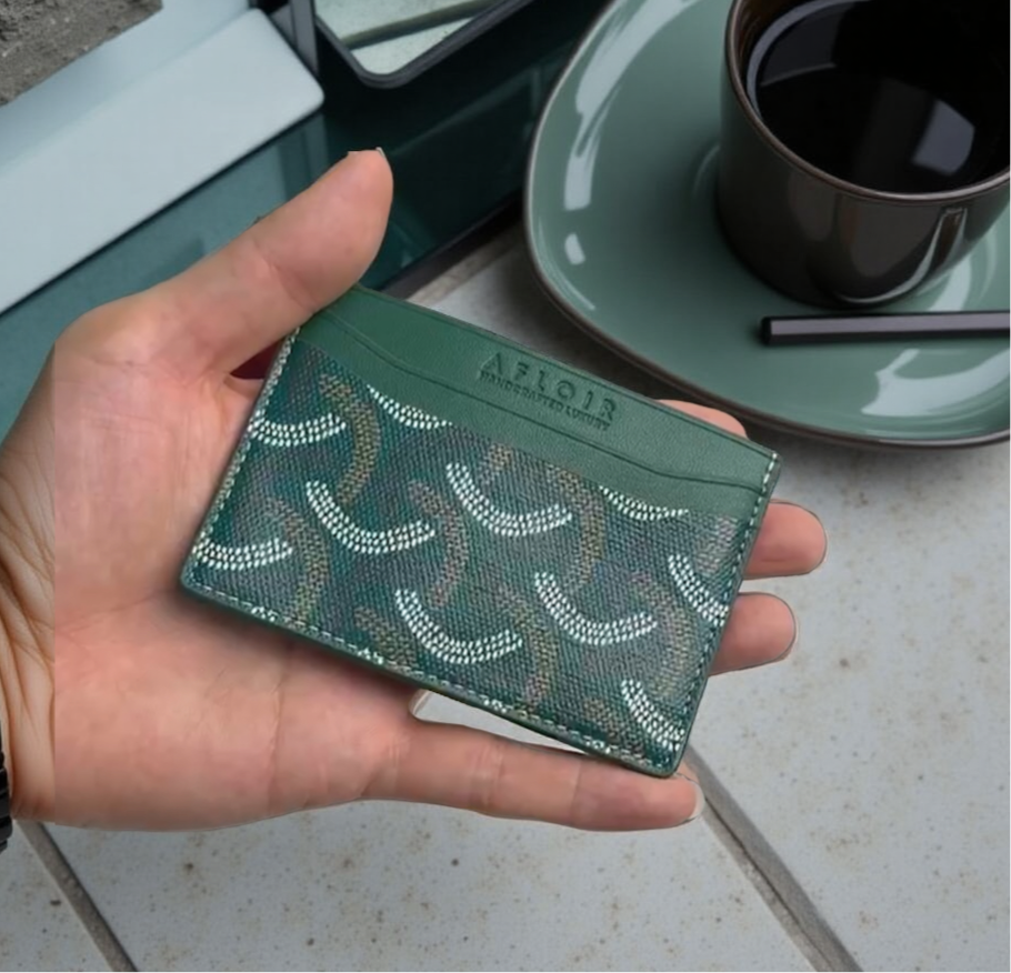 Afloir Slim Card Holder – Forest Green