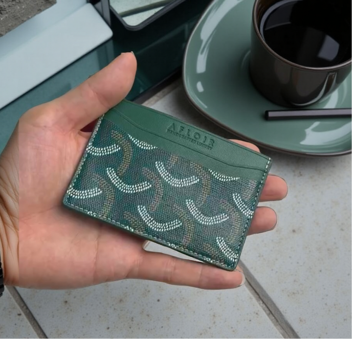 Afloir Slim Card Holder – Forest Green