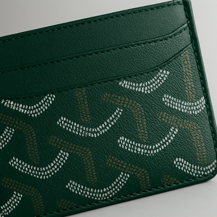 Handmade Leather Slim Card Holder – Forest Green