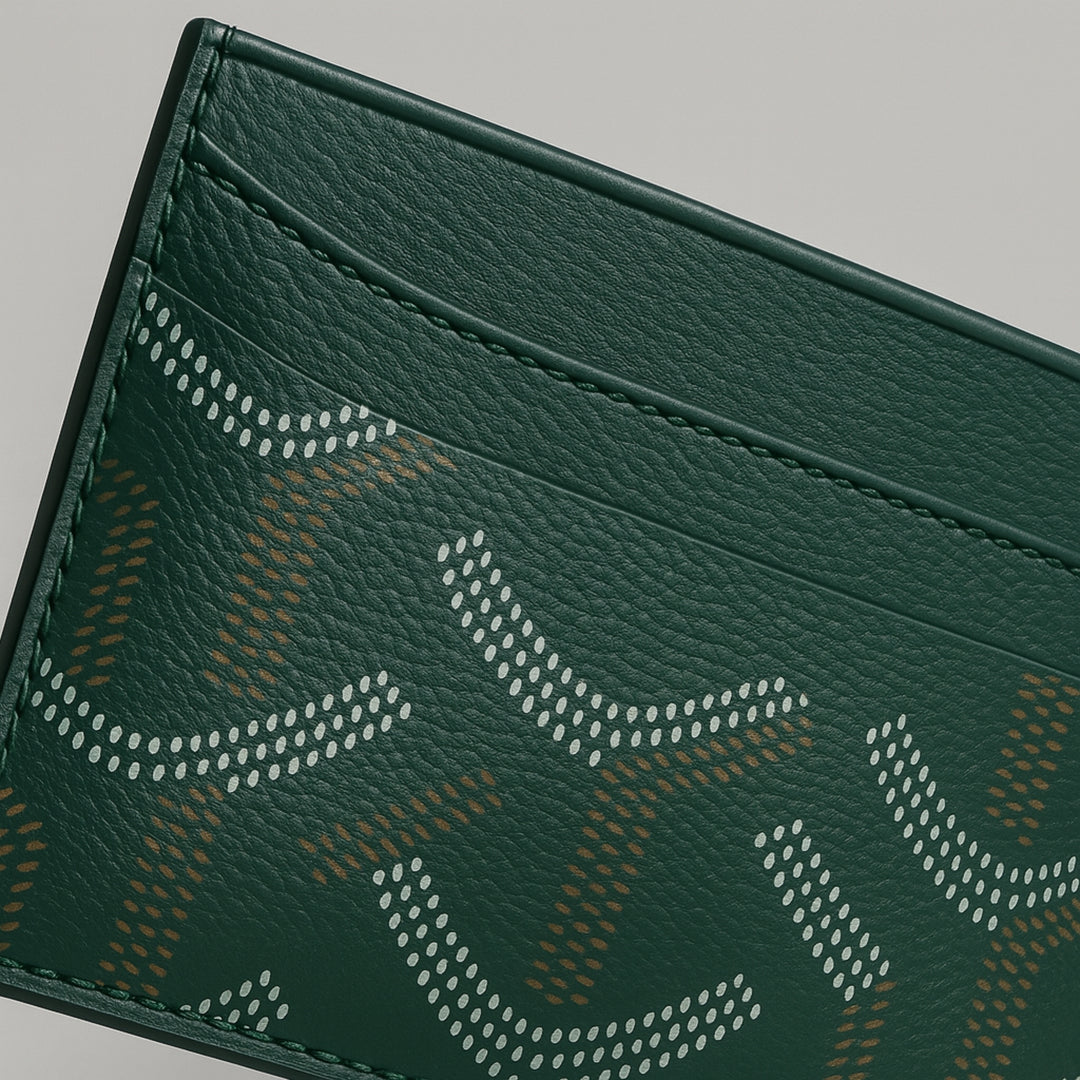 Handmade Leather Slim Card Holder – Forest Green