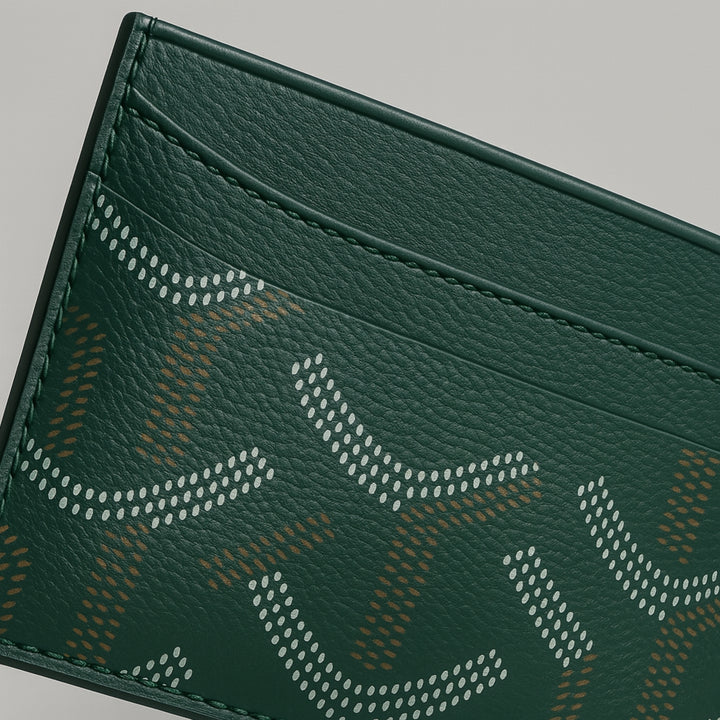 Handmade Leather Slim Card Holder – Forest Green