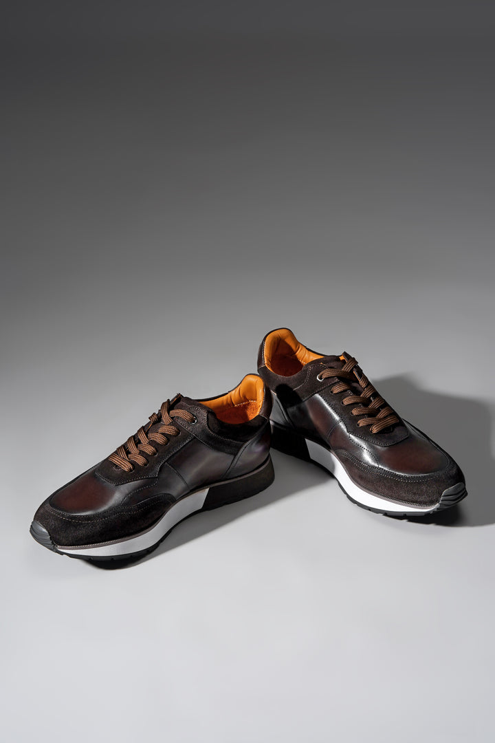 Luxury Leather Runner Sneakers