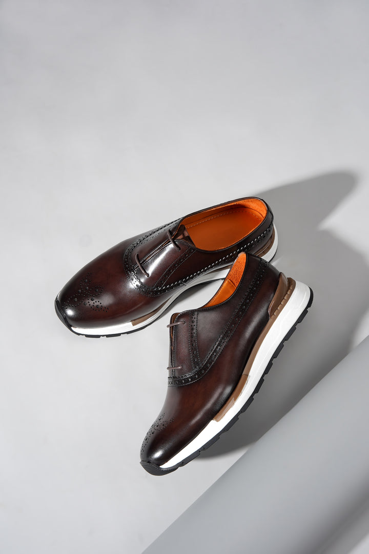 Handmade Leather Brogue Sneakers