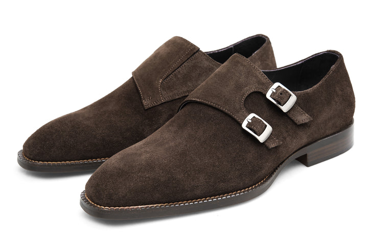 The Suede Monkstrap - Coffee