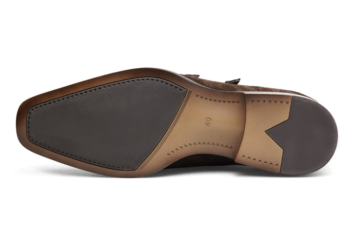 The Suede Monkstrap - Coffee