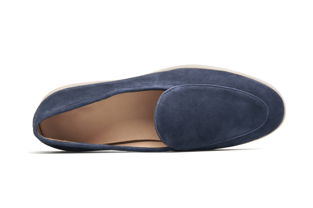 Navy Blue Suede Loafer