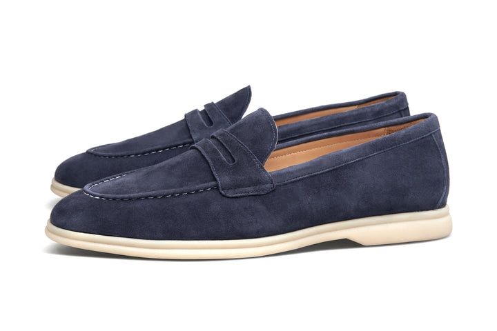 Midnight Navy Penny Loafers