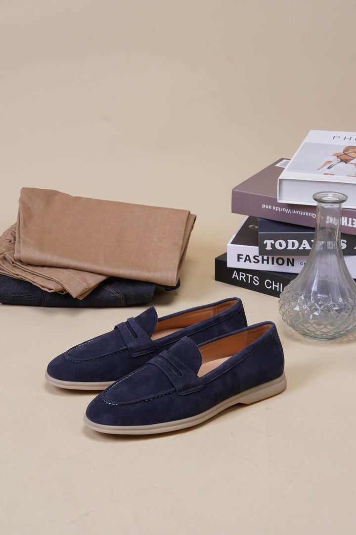 Midnight Navy Penny Loafers