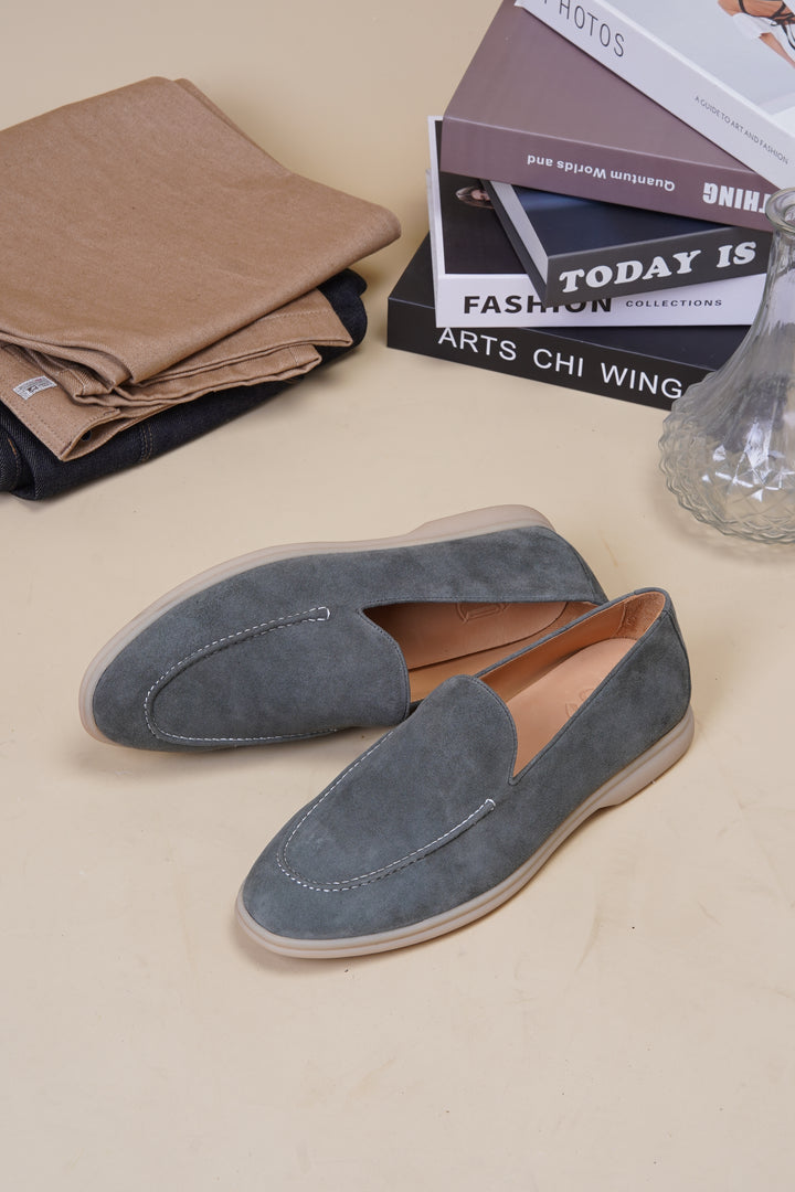 Sage Grey Suede Loafer