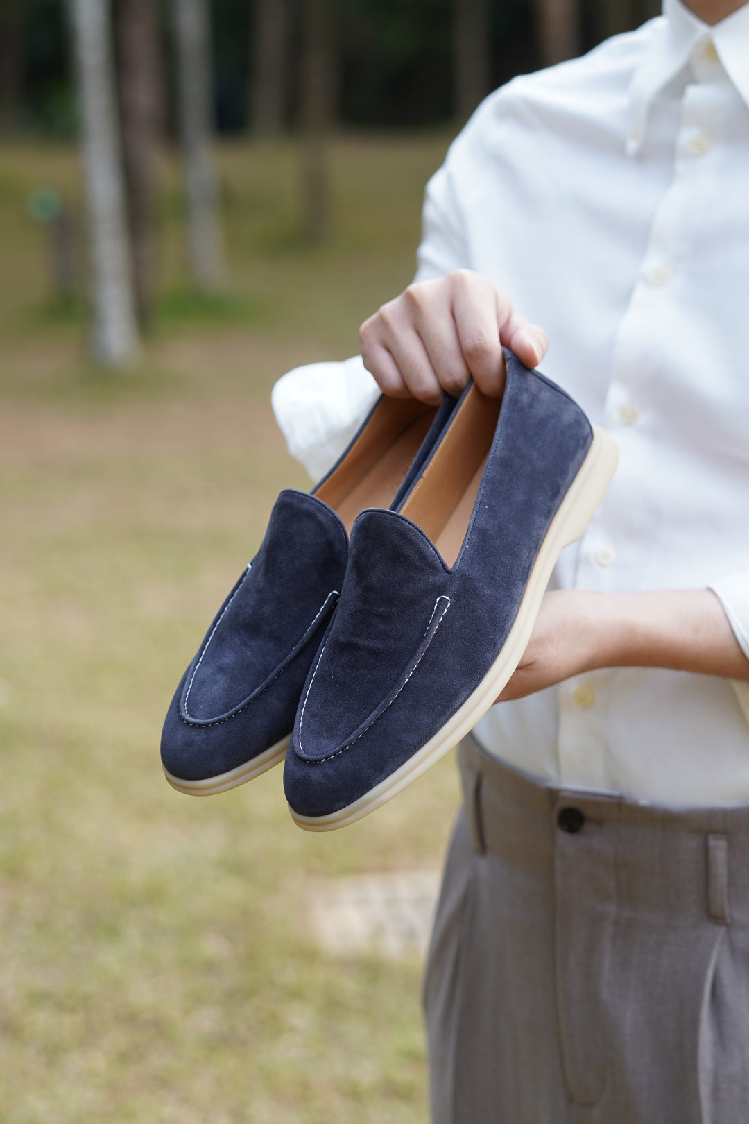 Midnight Blue Suede Loafer