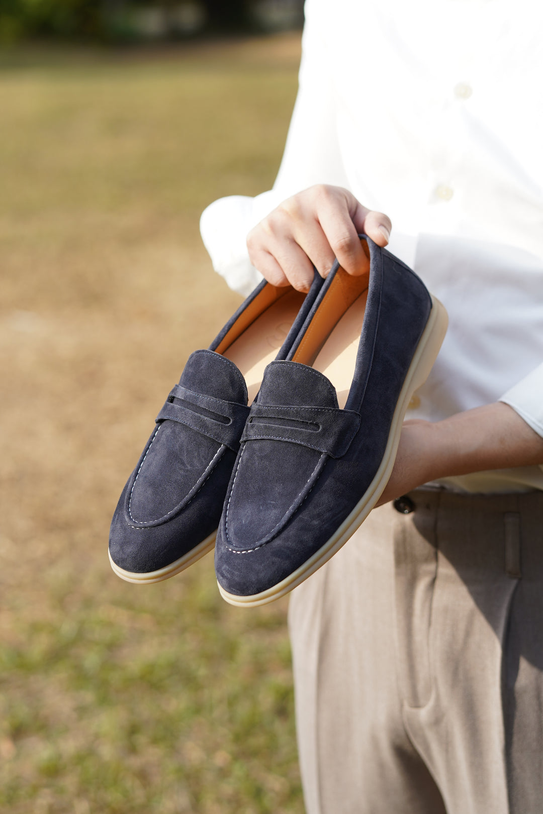 Midnight Navy Penny Loafers