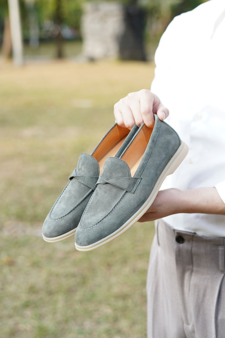 Sage Twist Suede Loafer