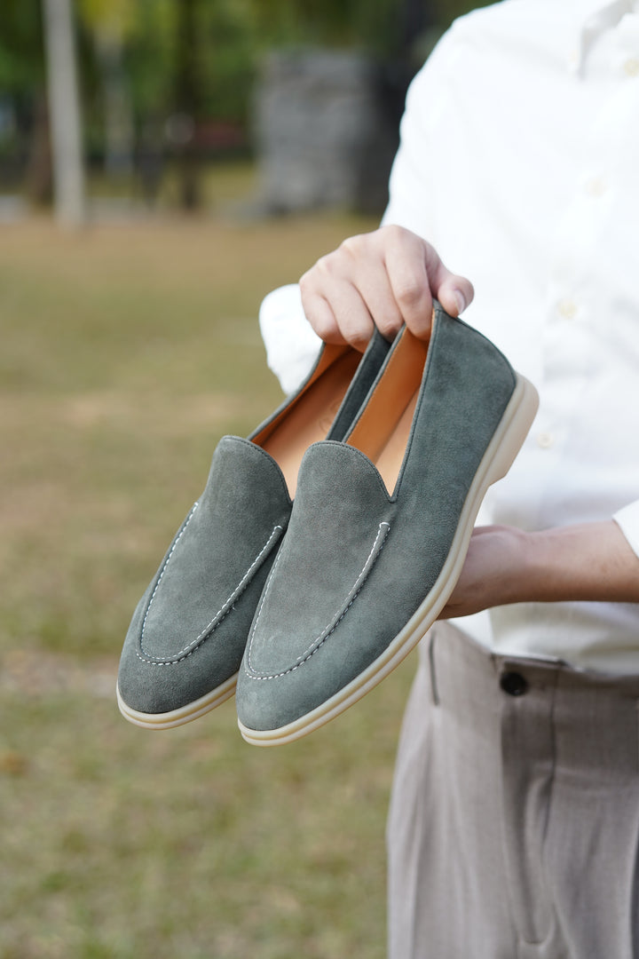 Sage Grey Suede Loafer