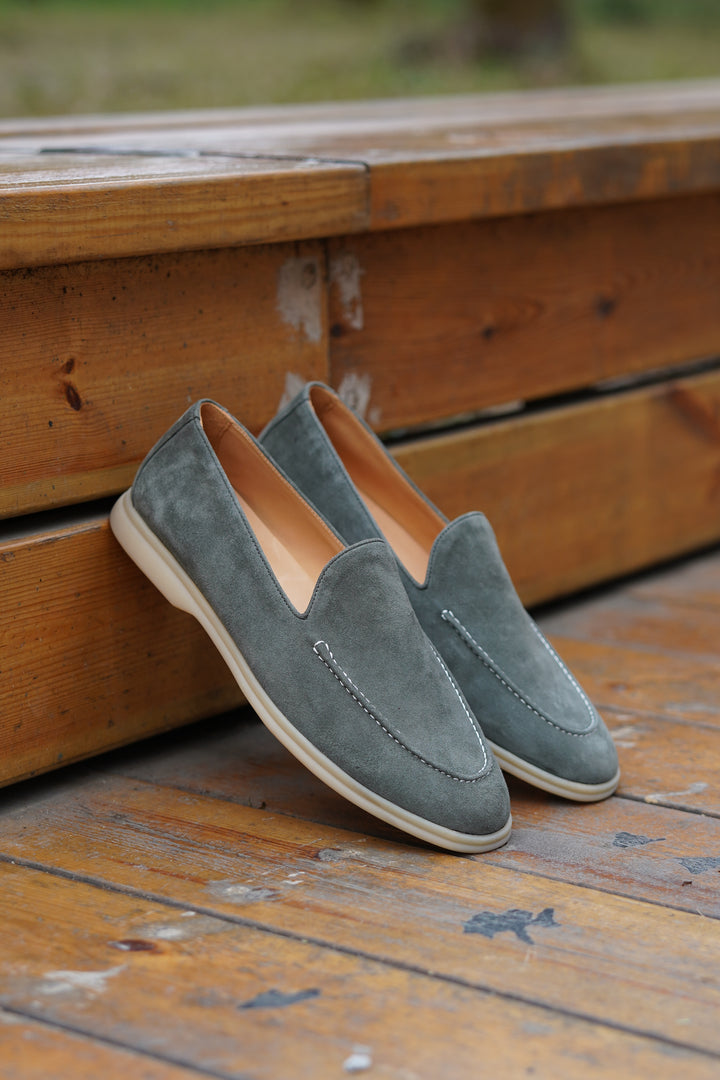 Sage Grey Suede Loafer