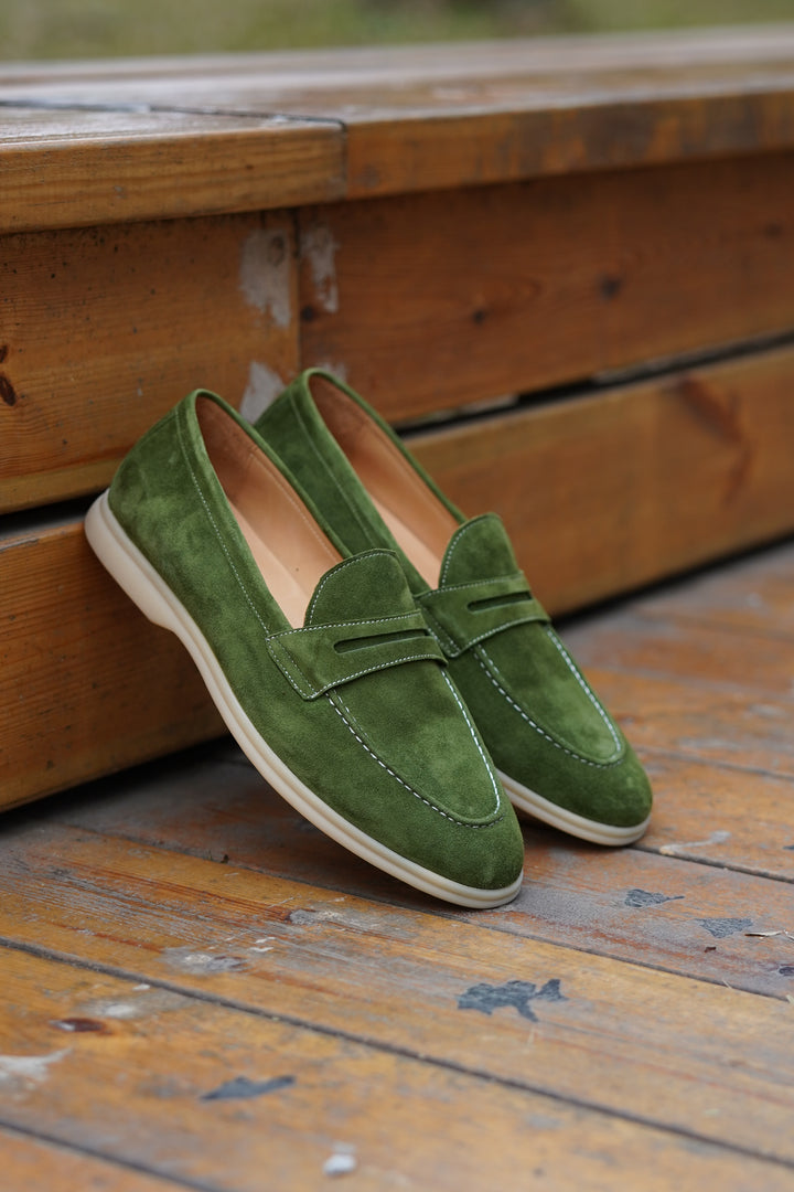 Olive Grove Penny Loafers