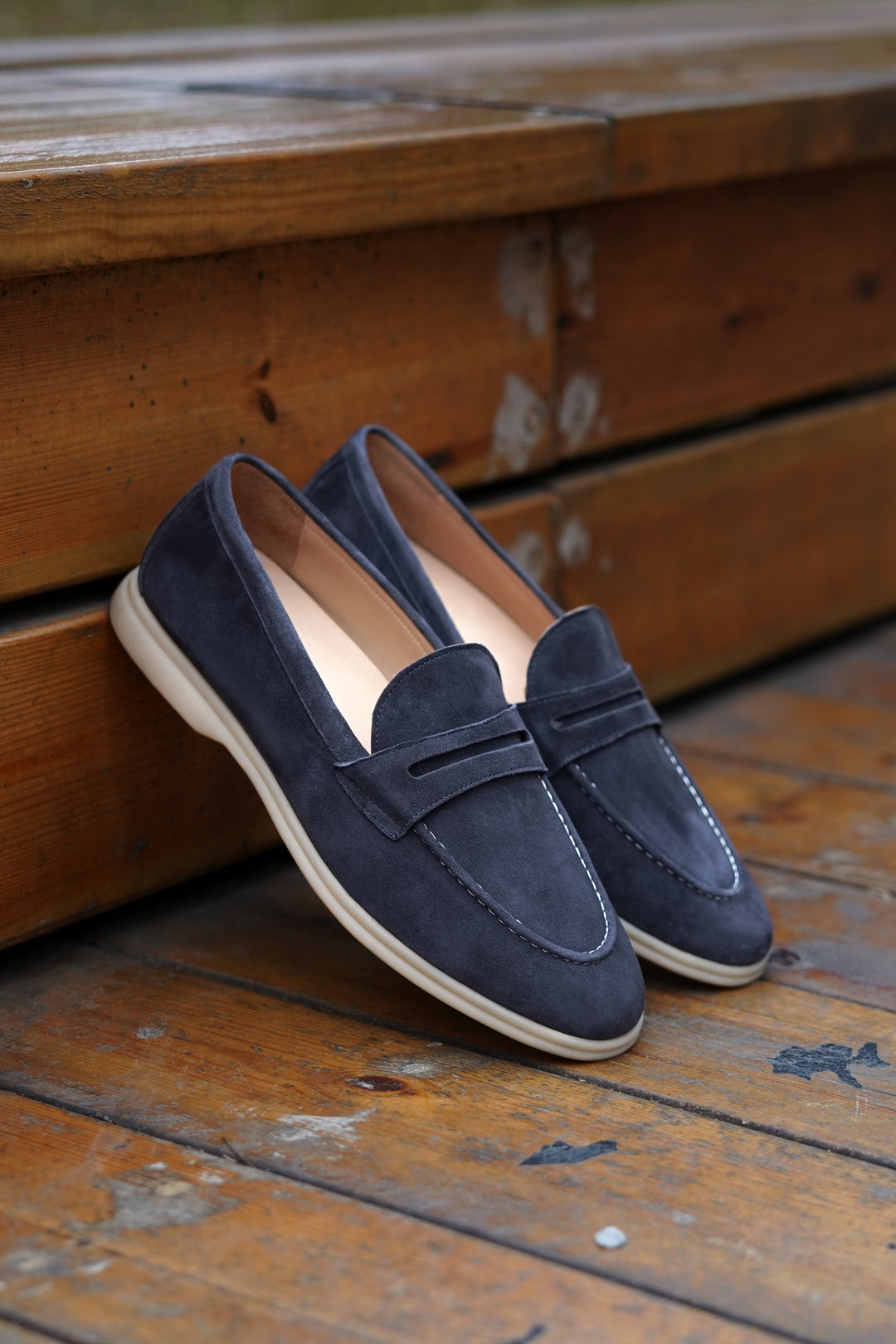 Midnight Navy Penny Loafers