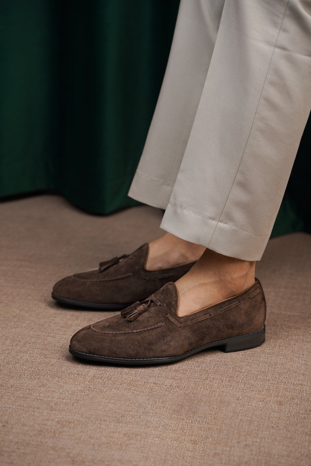 Tassel Detail Suede Loafer