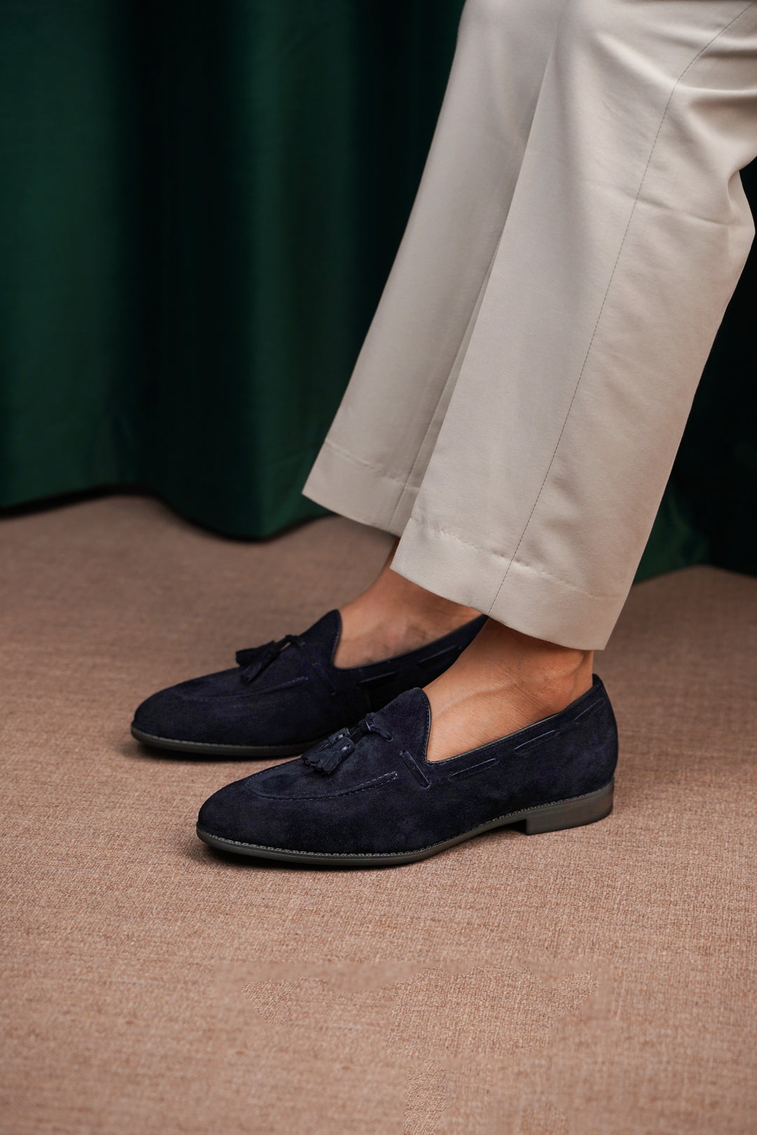 Tassel Detail Suede Loafer