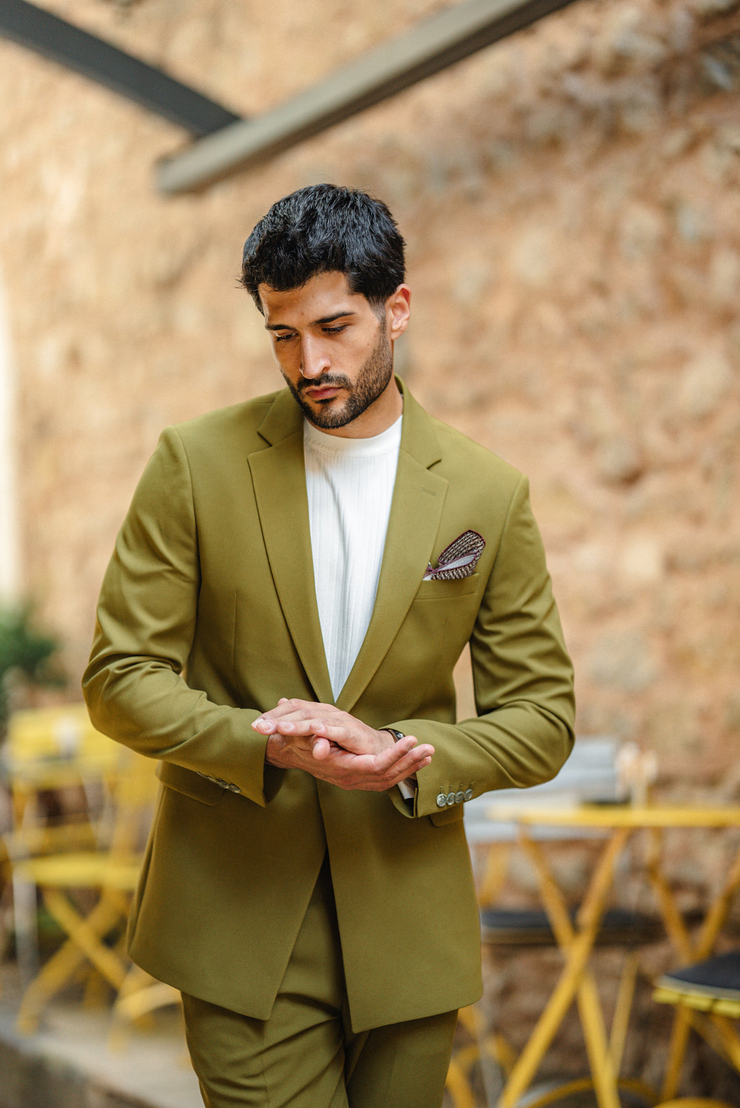 SPECIAL DESIGN CHAIN DETAILED SUIT - GREEN