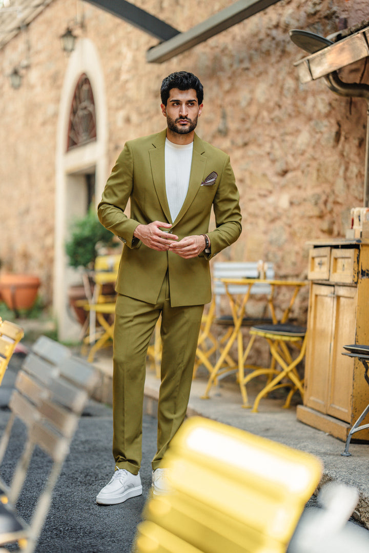 SPECIAL DESIGN CHAIN DETAILED SUIT - GREEN