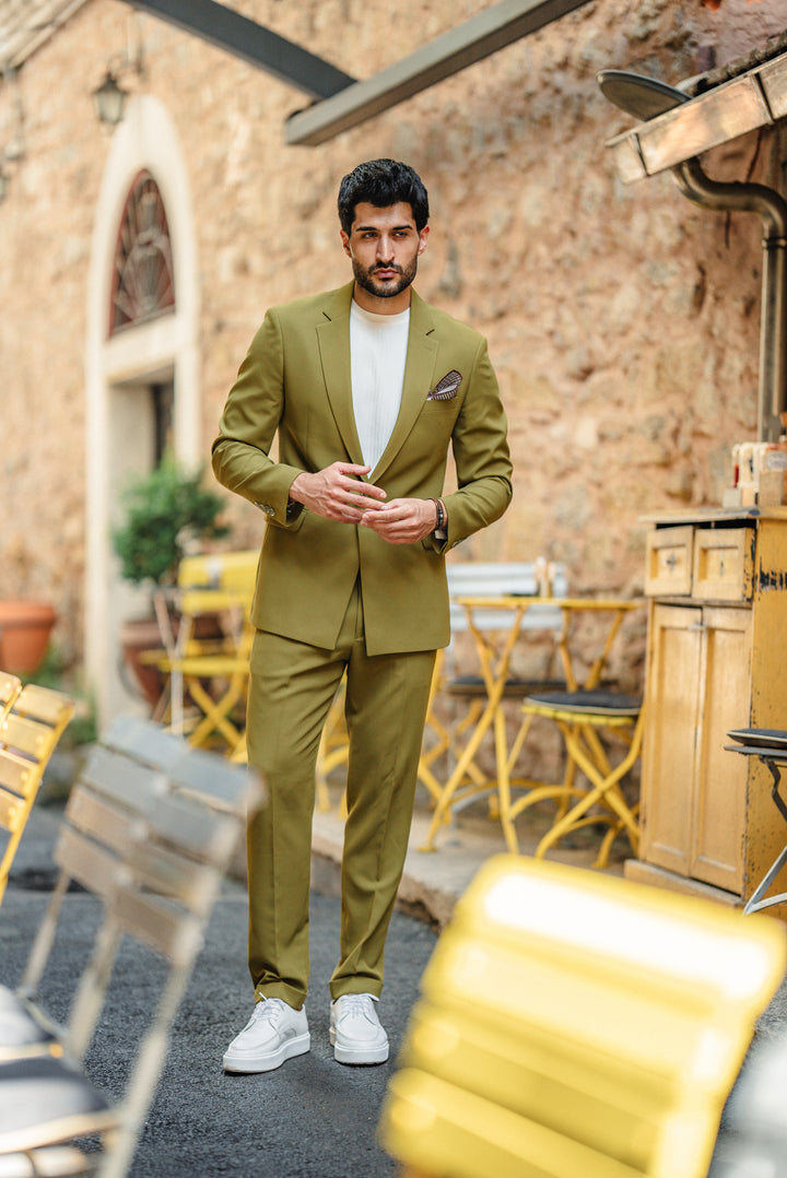 SPECIAL DESIGN CHAIN DETAILED SUIT - GREEN