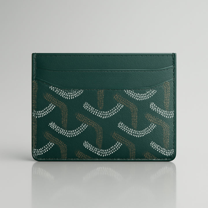 Handmade Leather Slim Card Holder – Forest Green
