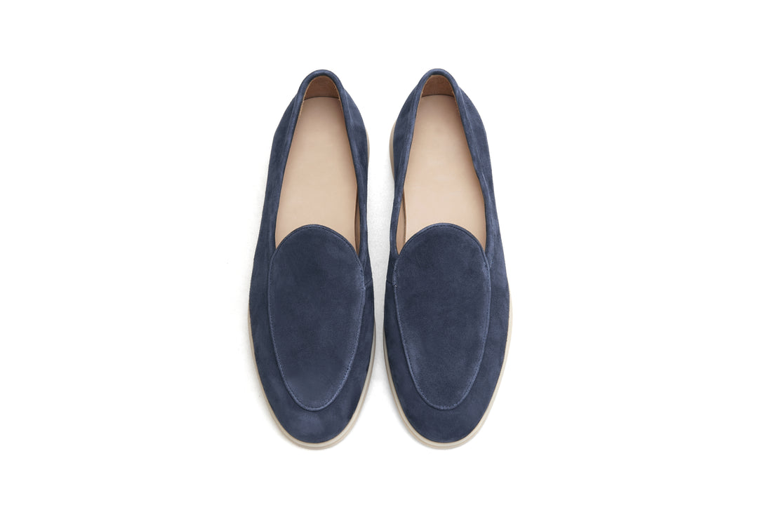 Navy Blue Suede Loafer