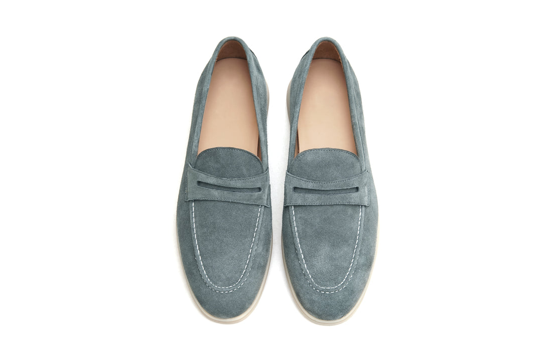 Pale Cyan Mist Penny Loafers