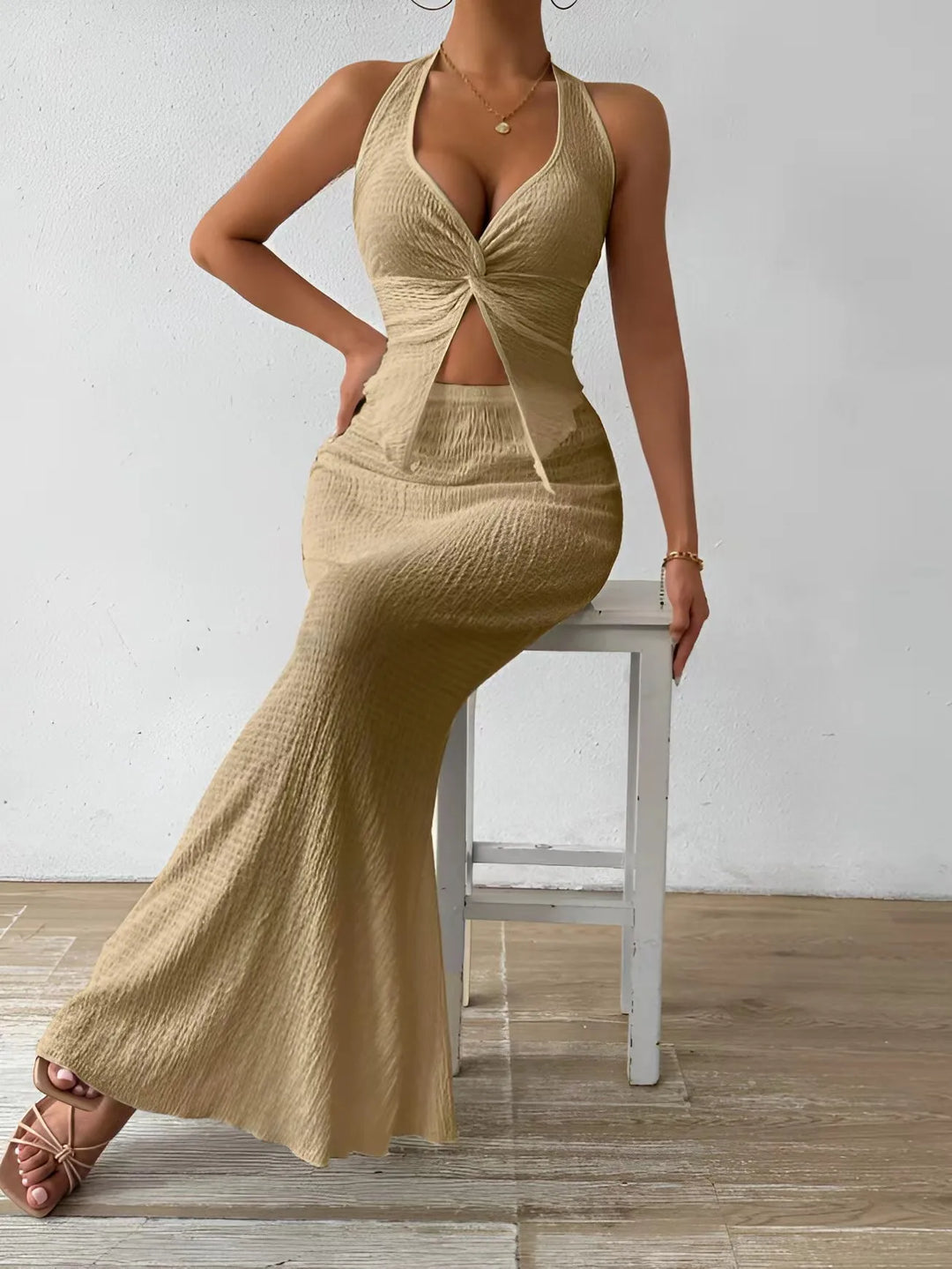 Long Dress Set - Two Piece