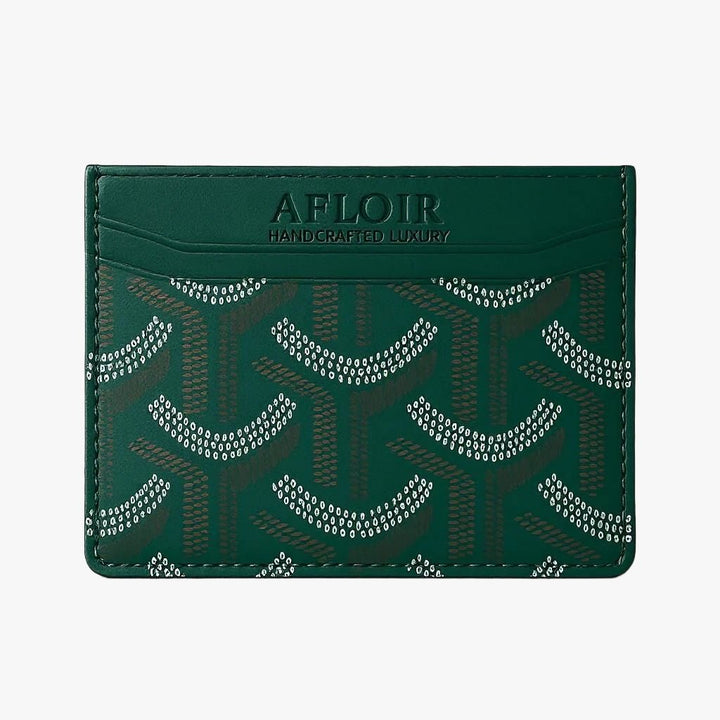 Handmade Leather Slim Card Holder – Forest Green