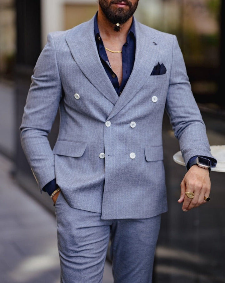 The Executive Double Suit – Navy